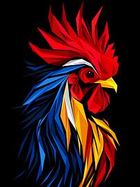 Bunter Hahn (Low-Poly)