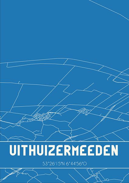 Blueprint | Map | Uithuizermeeden (Groningen) by Prints of Place