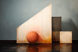 Interaction spatiale abstraite entre un cercle et un triangle sur Ton Kuijpers