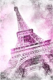 PARIS Watercolor Eiffel Tower | pink by Melanie Viola