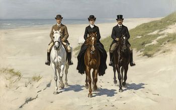 Strandrit in de ochtend