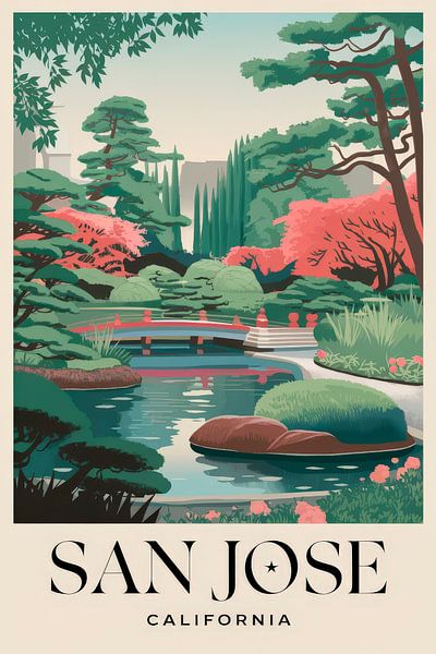 San Jose, California Vintage Travel Poster von Poster Art Shop