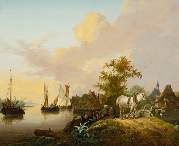 Peasants Unloading Cargo, Jan van Os by Masterful Masters