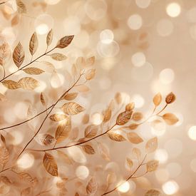 Bladeren in Gouden Gloed Natuurlijke Elegantie van Eva Lee