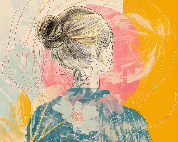 The Woman and the pink sunset par Georgia Chagas