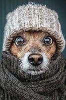 Cozy Winter Pup - Dog in Warm Knitwear