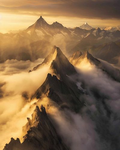 Magisch uur: Bergpanorama