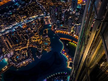 Uitzicht vanaf de Burj Khalifa in Dubai van MADK