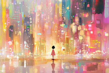 Girl and Colours by ARTEO Paintings