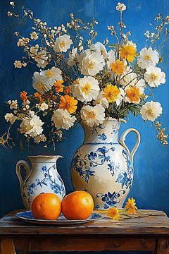 Fleurig Delfts Blauw  van Studio BB