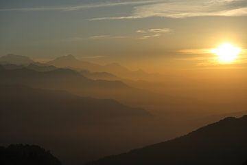 Sonneaufgang Nepal Annapurna Circuit von Sjoerd Moret