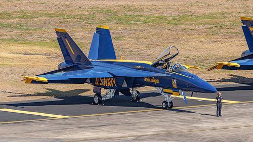 Blue Angel nummer 1 Boeing F/A-18E Super Hornet.