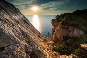 Zonsondergang in de bergen van Sardinië van Damien Franscoise