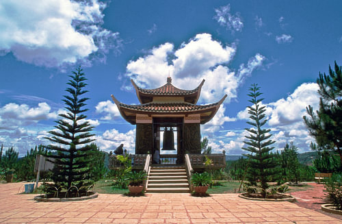 Pagoda near Dalat in the Central Highlands of Vietnam 