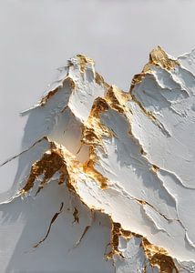 Minimalistische Abstract Wabi-Sabi Gold Kunst