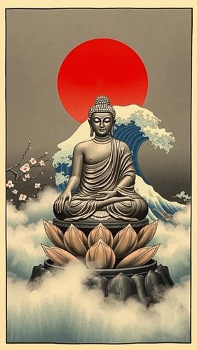 Boeddha / Boeddha Japanse Schilderij