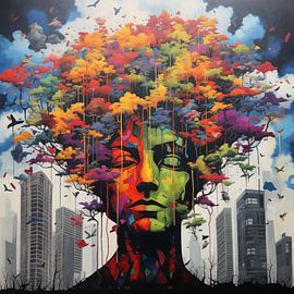 Explosion de l'art urbain : un hommage de grande qualité à la créativité dans le paysage urbain, inspiré par le Street Art, le Pop Art et Banksy sur Dream Designs art work