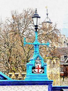 Lampenständer mit dem Wappen der Stadt London