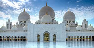 Entrée principale de la mosquée Sheikh Zayed sur Rene Siebring