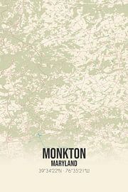 Vintage map of Monkton (Maryland), USA. by Prints of Place