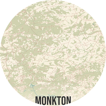 Vintage landkaart van Monkton (Maryland), USA. van Rezona