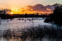 The waal bridge at high tide II