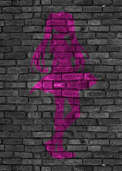 Anime pink silhouette by KalliDesignShop