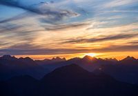 Sonnenuntergang in den Alpen