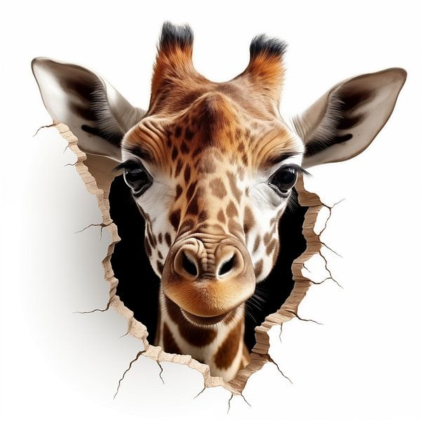 Giraffe from the wall by TheXclusive Art