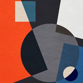 MODERNE BUNTE GEOMETRISCHE ABSTRAKTE KUNST von Online Arts