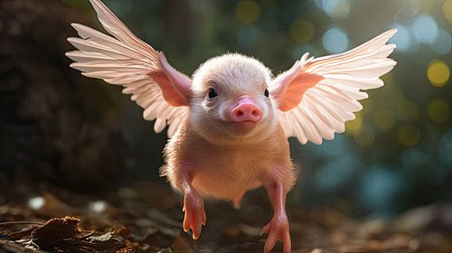 Flying piglet