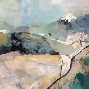 Abstrakte Landschaft in Pastellfarben