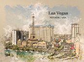 Las Vegas von Printed Artings Miniaturansicht