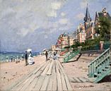 Am Strand von Trouville, Claude Monet von Meesterlijcke Meesters Miniaturansicht