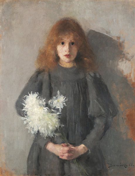 Girl with Chrysanthemums, Olga Boznańska by Masterful Masters