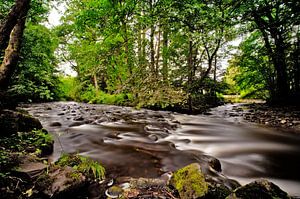 De oevers van de Turret River, Perthshire Schotland