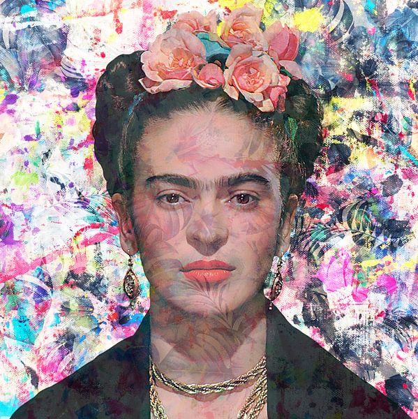 Frida Kahlo Collage Art van Maaike Wycisk