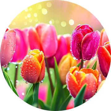 Kleurrijke Tulpenpracht van Vlindertuin Art