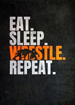 Eten Slapen Worstelen Herhalen van Quotes Motivation