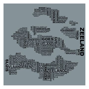 Zeeland typografie van Districto Prints