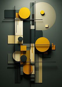 Bauhaus Poster Plakat Grün Gelb