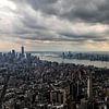 New York tegen zonsondergang met slecht weer op komst van Anouschka Hendriks