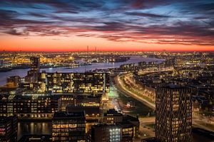 Skyline Rotterdam-West en Havengebied van Mark De Rooij