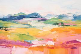 Paysage abstrait de colline #11 sur Bert Nijholt