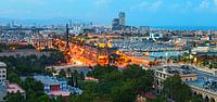 Panoramic view of Barcelona downtown