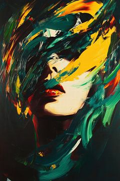 Abstract portrait art by Poster Art Shop