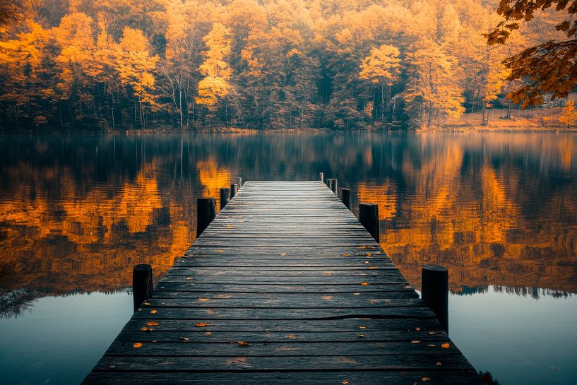 Lac d'automne par Poster Art Shop