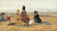 On the Beach, Trouville, Eugène Boudin by Masterful Masters thumbnail