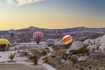 Ballons à air chaud multicolores