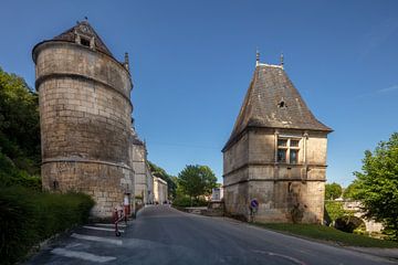 Torens bij ingang  Brantome , Frankrijk